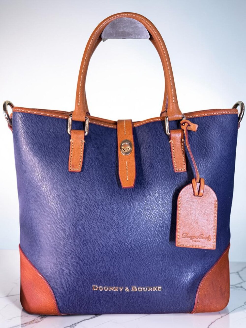 Dooney & Bourke Shelby Shopper Leather Tote Bag with Matching Wristlet Set - Picture 2 of 16
